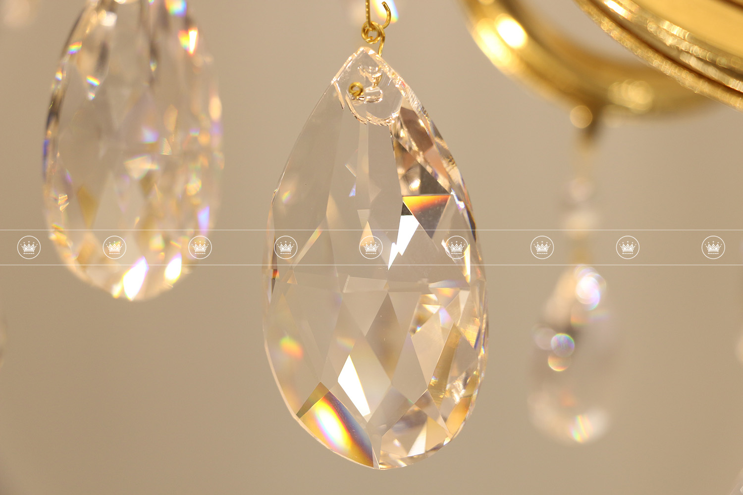 Hạt pha lê đèn chùm đồng pha lê Alice VIII Polished CE