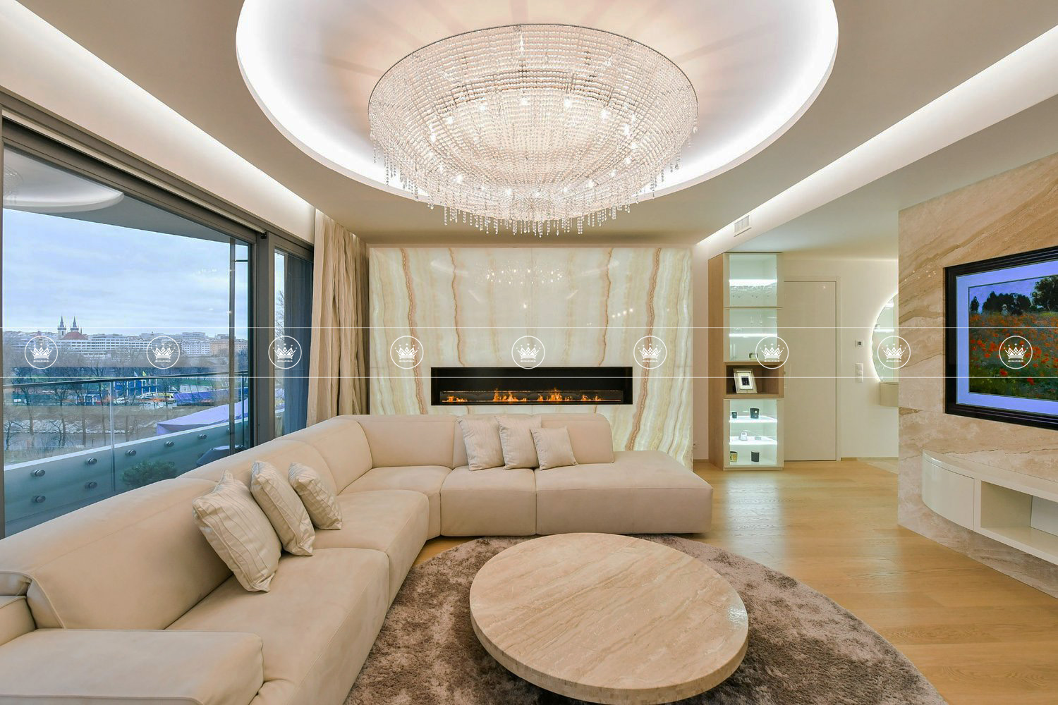 MẪU ĐÈN ỐP TRẦN PHA LÊ ĐẸP SANG TRỌNG 6