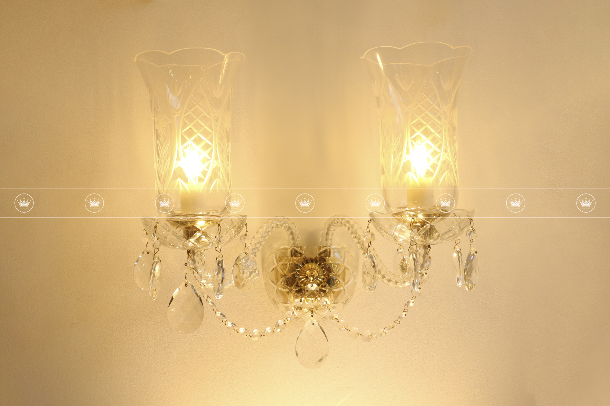 ĐÈN TƯỜNG PHA LÊ LW02 Crystal-DT 1