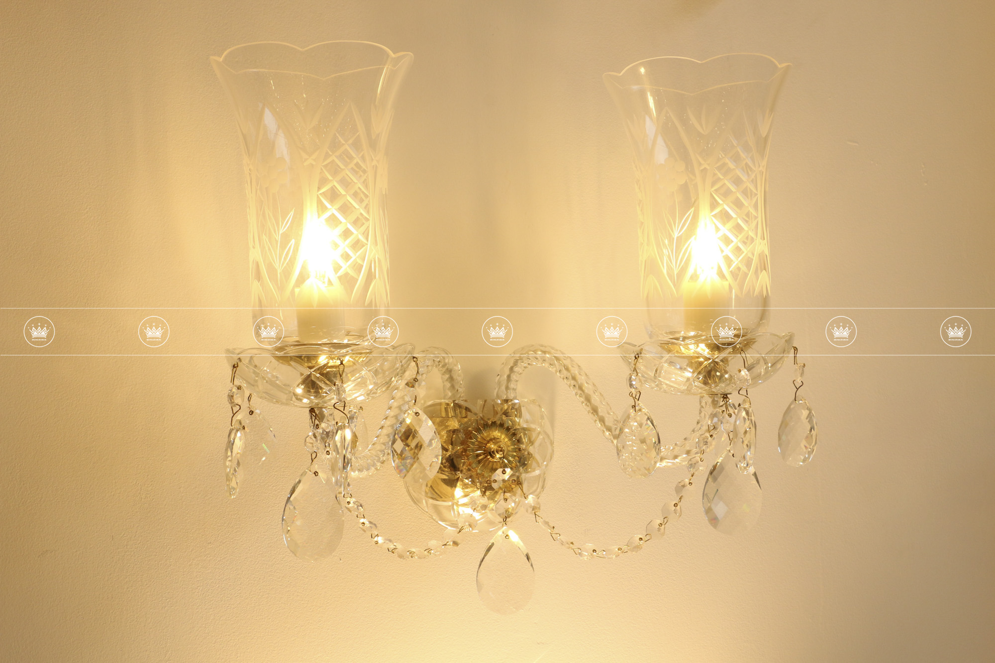 ĐÈN TƯỜNG PHA LÊ LW02 Crystal-DT 3
