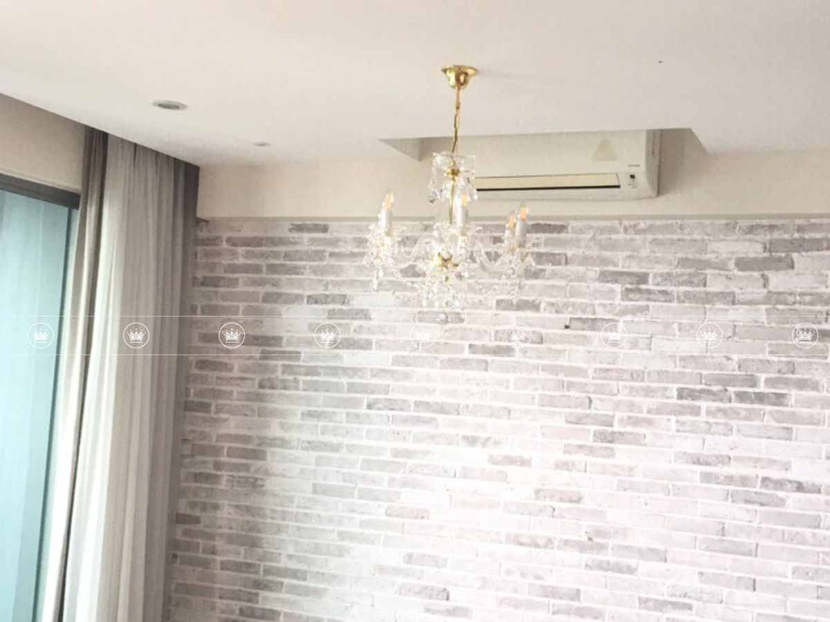Thi công lắp đặt đèn pha lê trang trí phòng ăn tại nhà chị Ngọc - Tân Phú - Quận 7 2