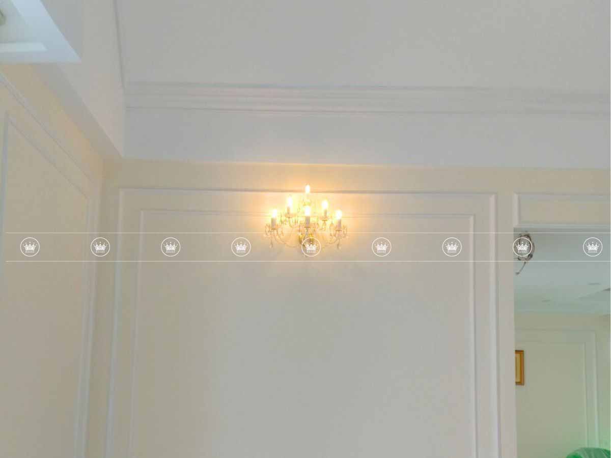 Tư vấn, thiết kế & thi công lặp đặt đèn chùm pha lê phòng khách nhà anh Sơn - Bình Trưng Tây - Quận 2 4