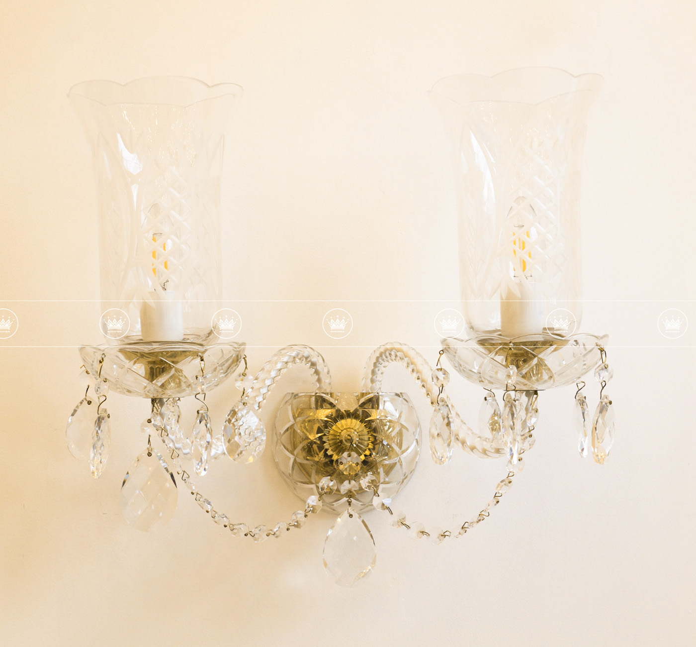 ĐÈN TƯỜNG PHA LÊ LW02 Crystal-DT 