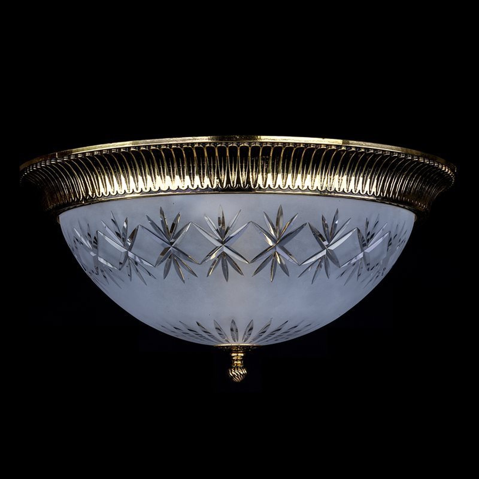 ĐÈN ỐP TRẦN PHA LÊ LEA III BRASS ANTIQUE 
