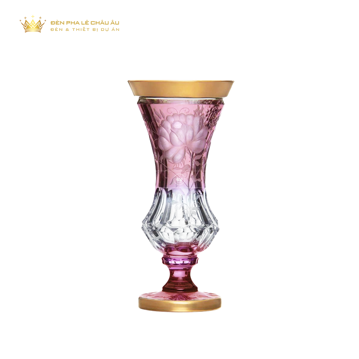 BÌNH HOA PHA LÊ MÀU PRIMEROSE GOLD HỒNG 2501-34 