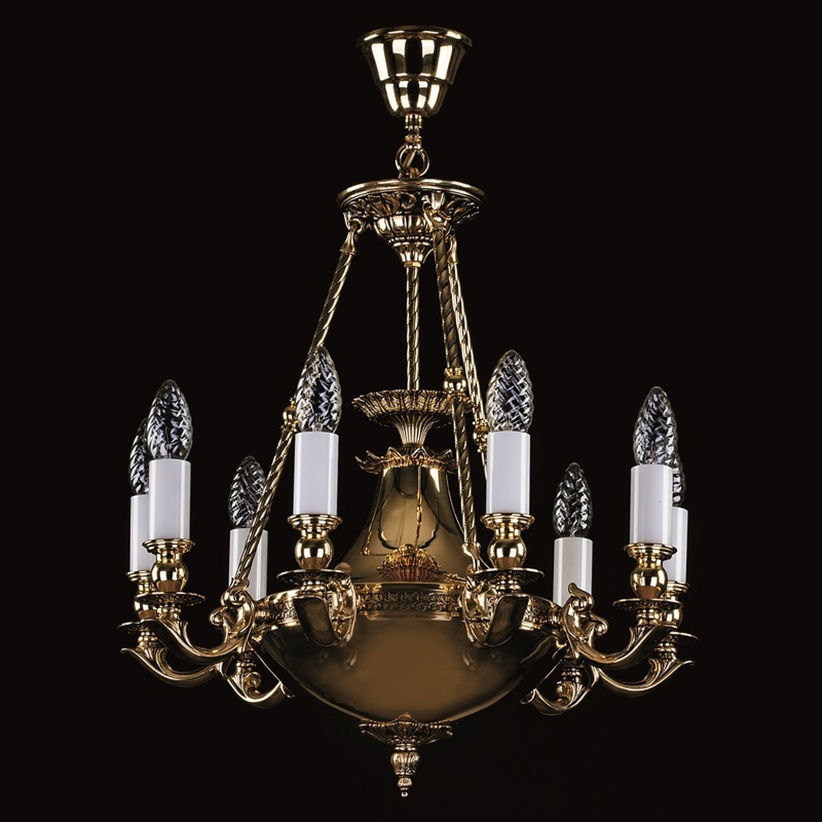 ĐÈN CHÙM ĐỒNG PHA LÊ DAFNE BRASS ANTIQUE 