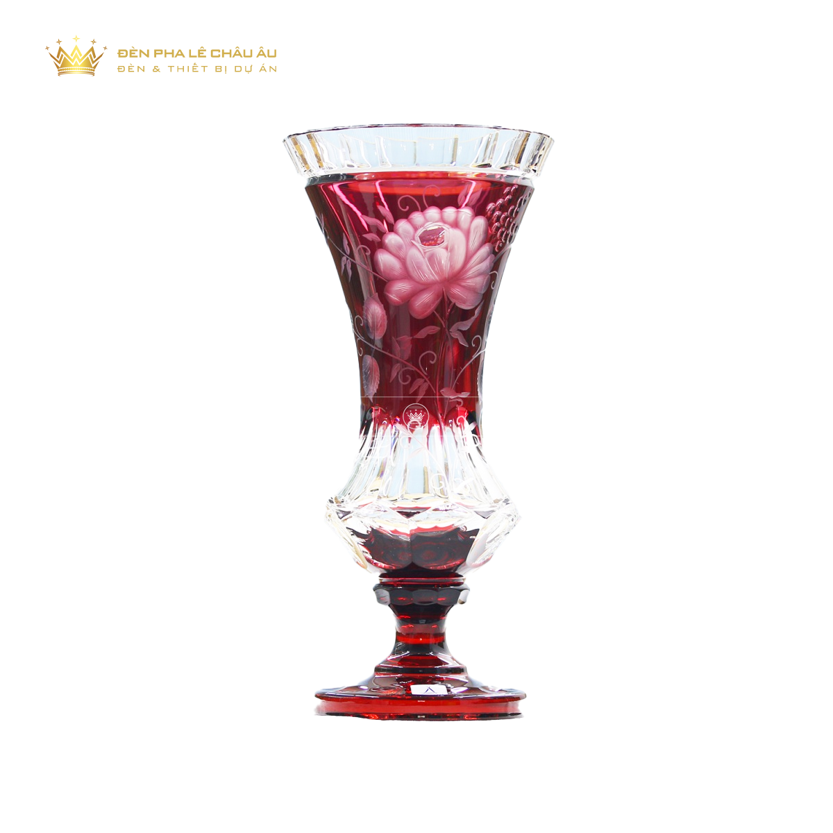 BÌNH HOA PHA LÊ MÀU PRIMEROSE ĐỎ 2501-34 