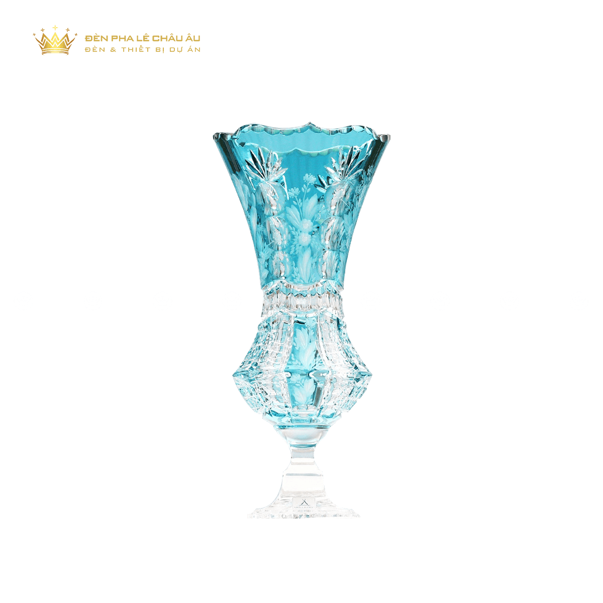 BÌNH HOA PHA LÊ MÀU TULIPA XANH AZURE 2501-34 