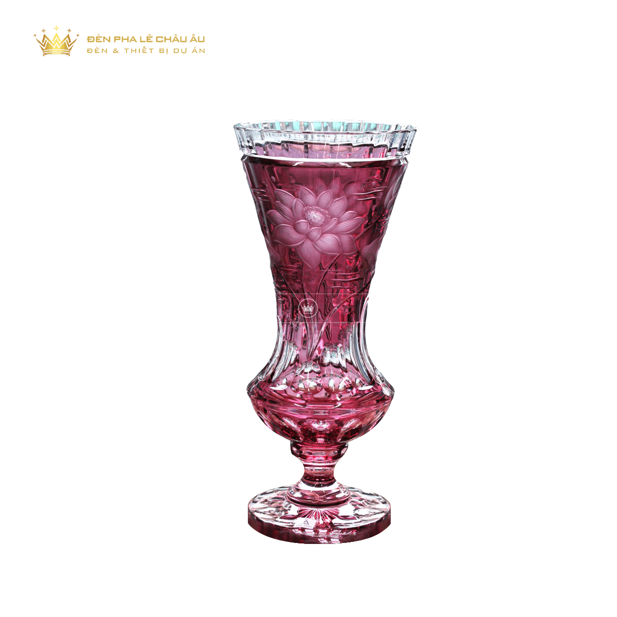 BÌNH HOA PHA LÊ MÀU LOTUS HỒNG ROSALIN 2501-42 