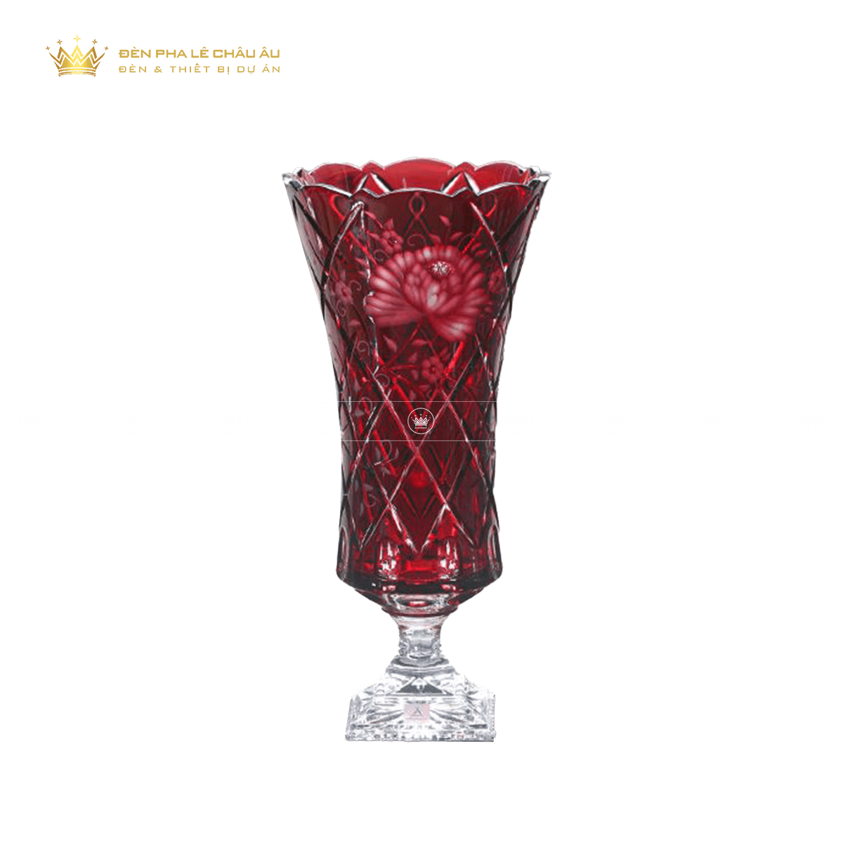 BÌNH HOA PHA LÊ MÀU SUNROSE ĐỎ 2050-43 
