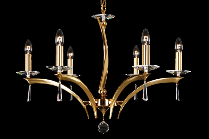 ĐÈN CHÙM ĐỒNG PHA LÊ LC06 Coated brass-A 