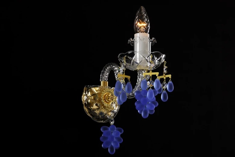 ĐÈN TƯỜNG PHA LÊ LW01V Crystal-blue wine 