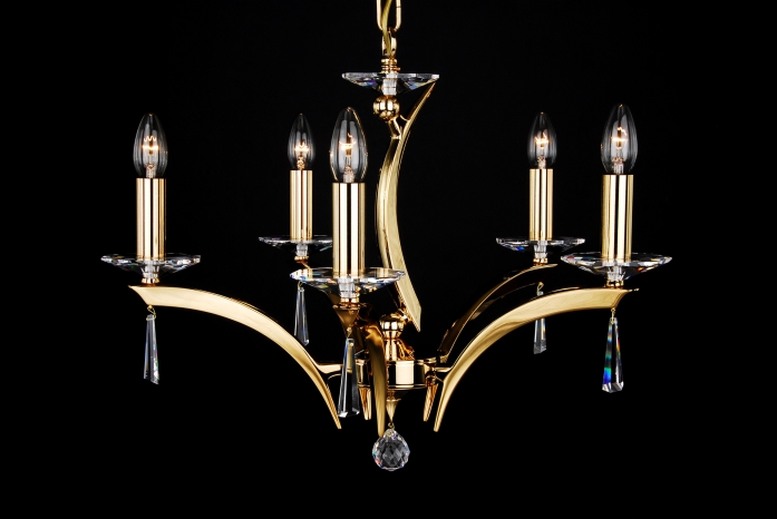 ĐÈN CHÙM ĐỒNG PHA LÊ LC05 Coated brass-A 