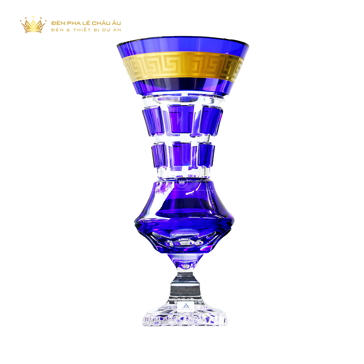 BÌNH HOA PHA LÊ MÀU APOLLO XANH DƯƠNG 2501-42 