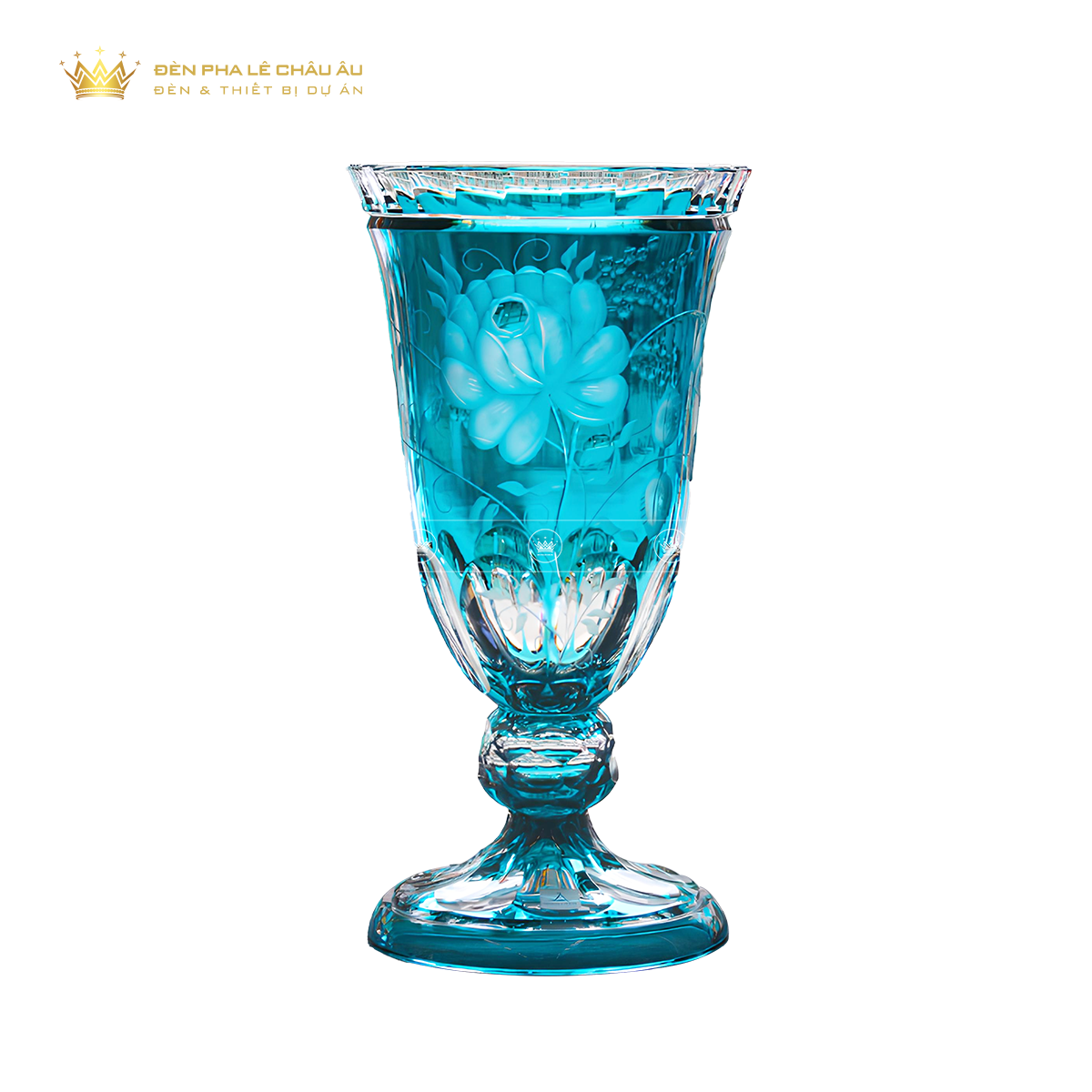 BÌNH HOA PHA LÊ MÀU PRIMEROSE XANH AZURE 8850-40 