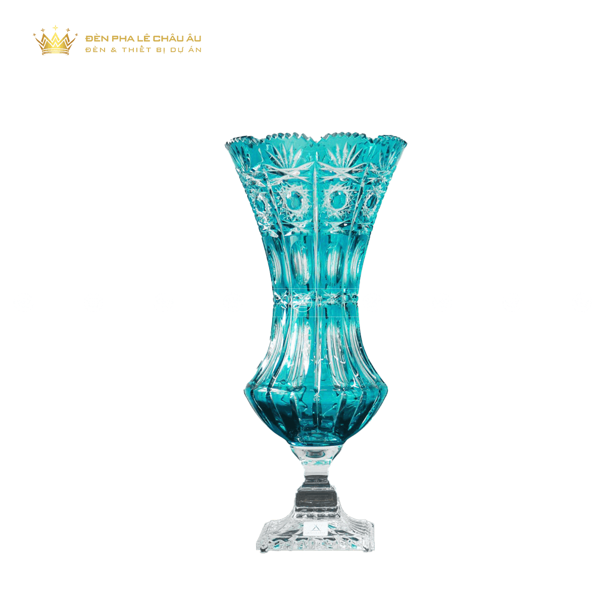 BÌNH HOA PHA LÊ MÀU DRESDEN XANH AZURE 2501-34 