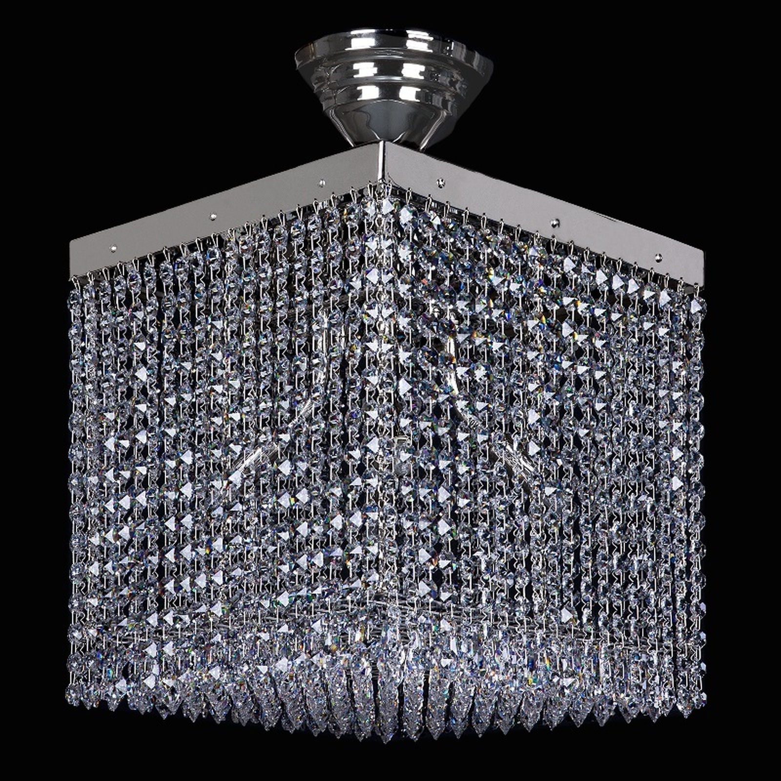 ĐÈN CHÙM PHA LÊ HIỆN ĐẠI LEANDRA 300x300 NICKEL 
