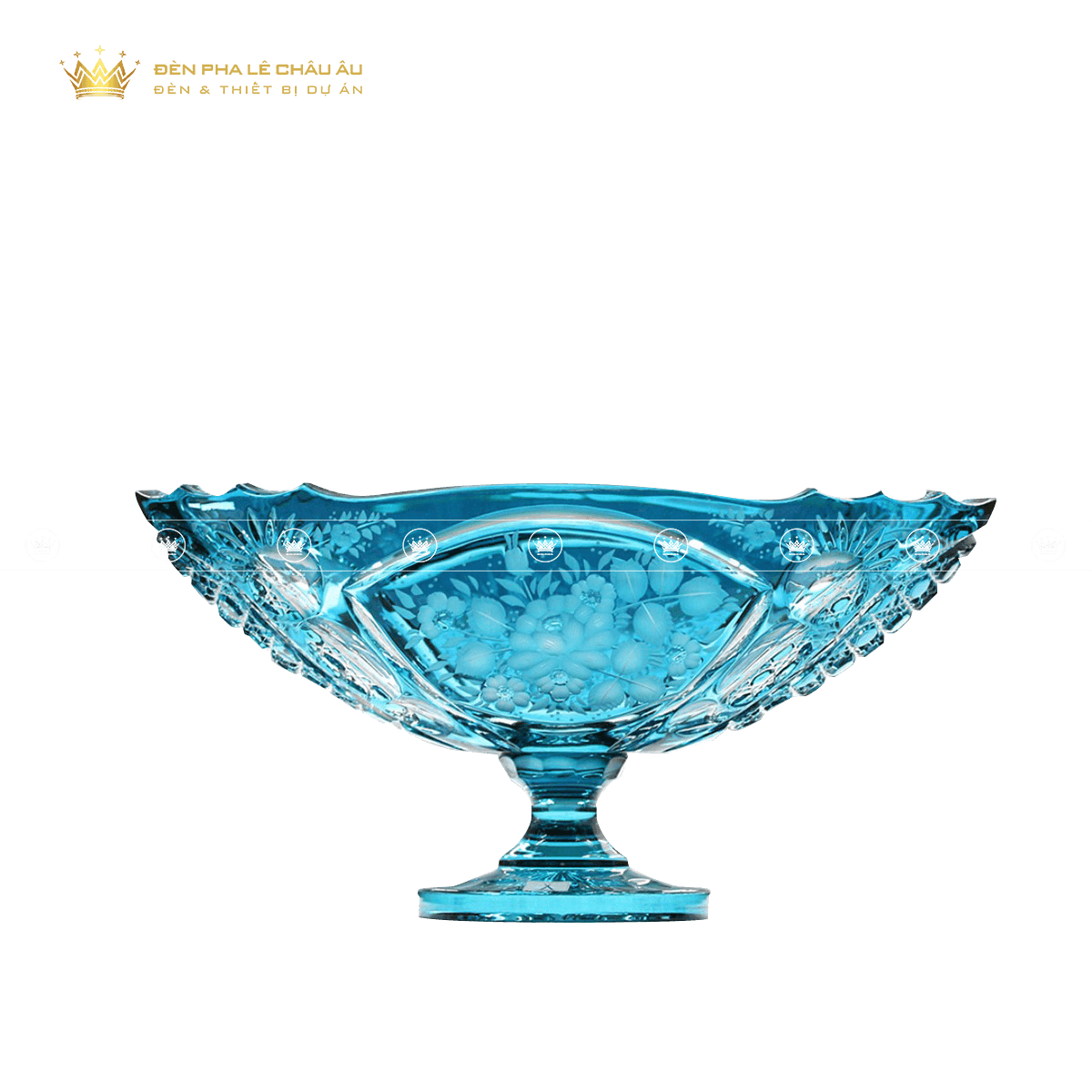 ĐĨA QUẢ PHA LÊ MÀU LUXURY XANH AZURE 6111-40 
