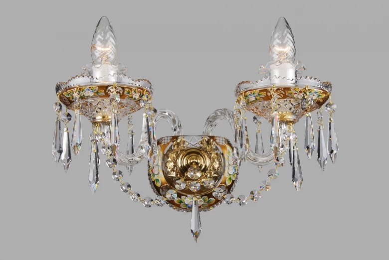 ĐÈN TƯỜNG PHA LÊ LW02 Crystal-gilded 