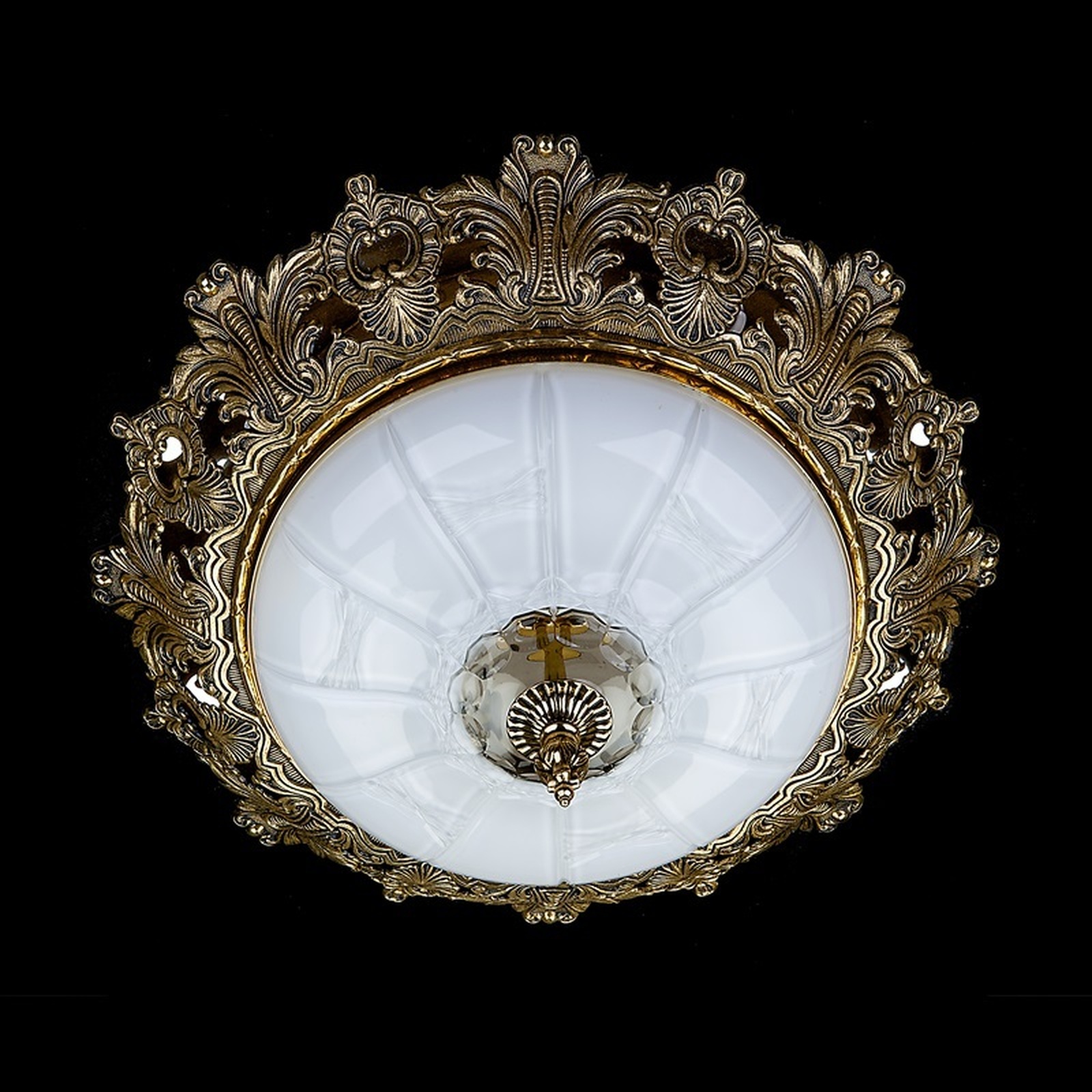 ĐÈN ỐP TRẦN PHA LÊ SHARLEEN DIA 470 BRASS ANTIQUE 