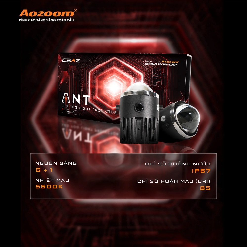 Bi Gầm Xe Ô Tô Ant New Arrival Led Fog Light 2.0 Inch - Aozoom 1