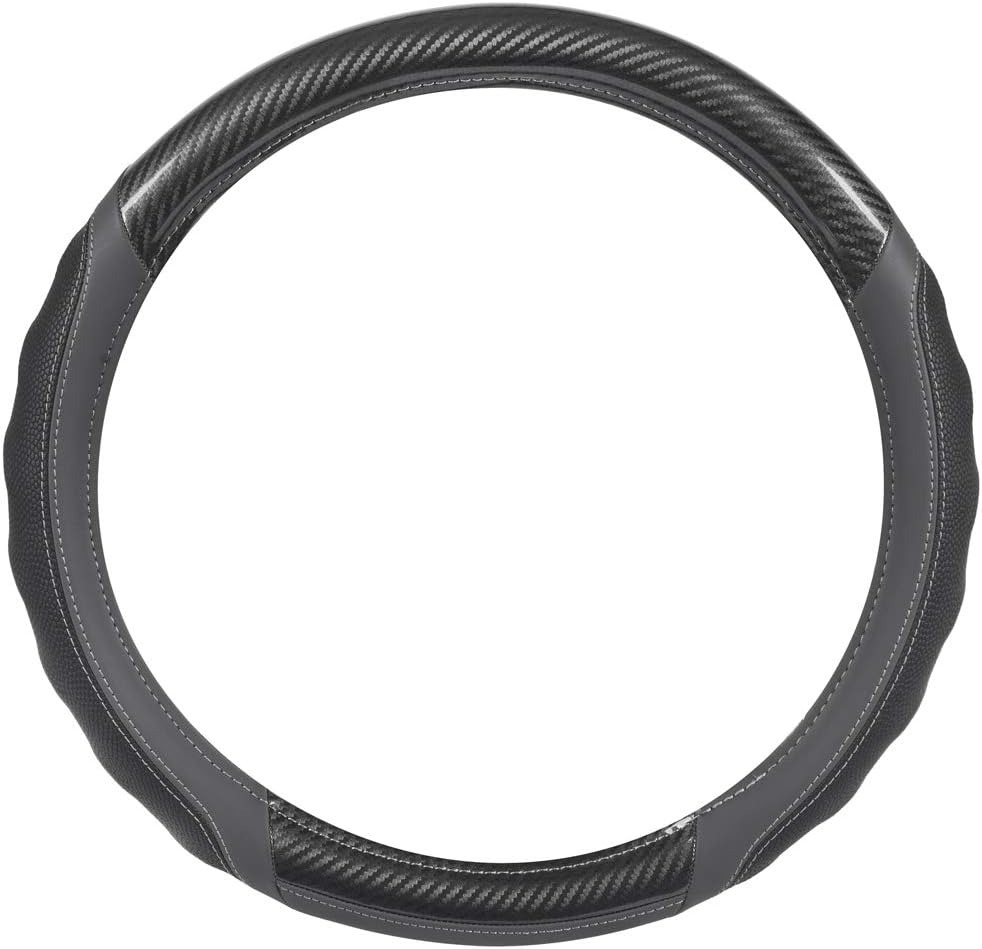 Bọc Da Vô Lăng Sợi Carbon Tay Cầm Giả Da Màu Đen 2