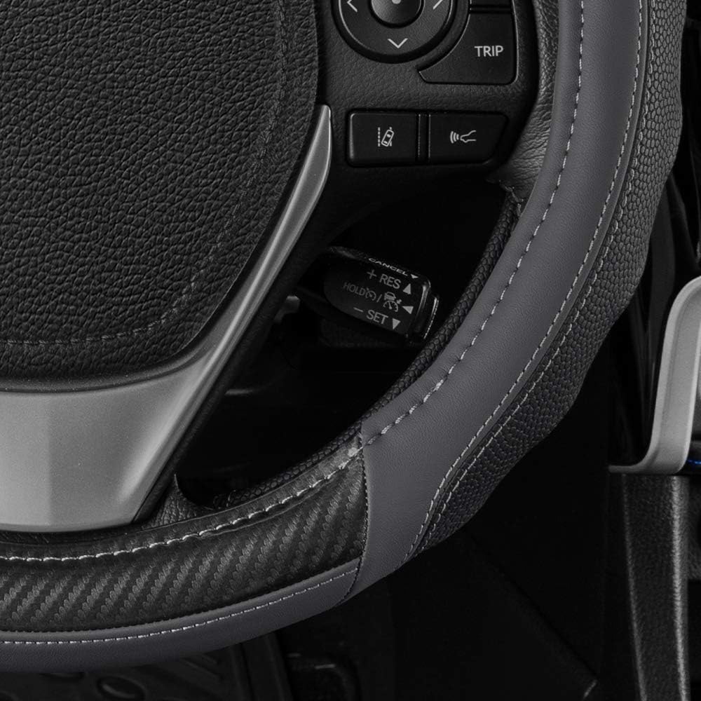 Bọc Da Vô Lăng Sợi Carbon Tay Cầm Giả Da Màu Đen 4