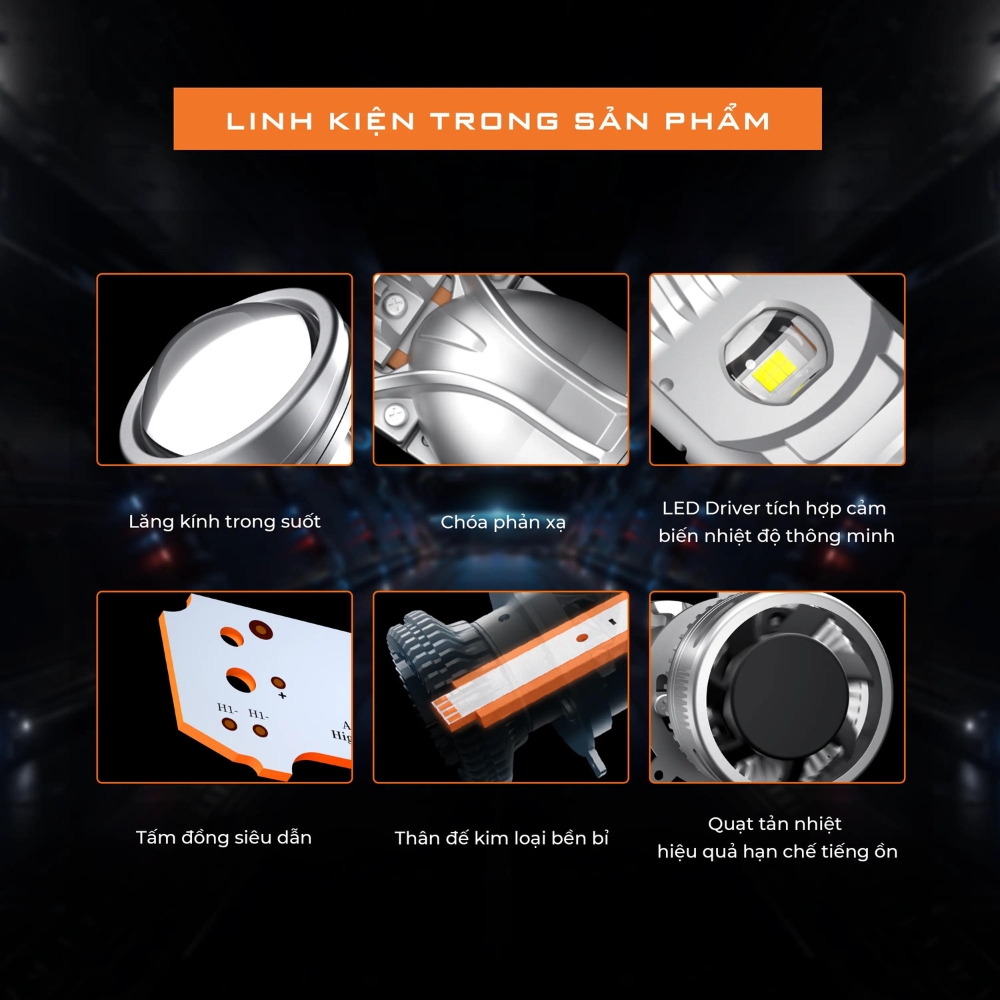Bóng Led H4 Ô Tô - Led Mini H4 - Aozoom 6
