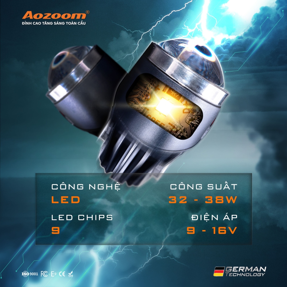 Đèn Bi Gầm Ô Tô Led Eagle Fog Light - Aozoom 3