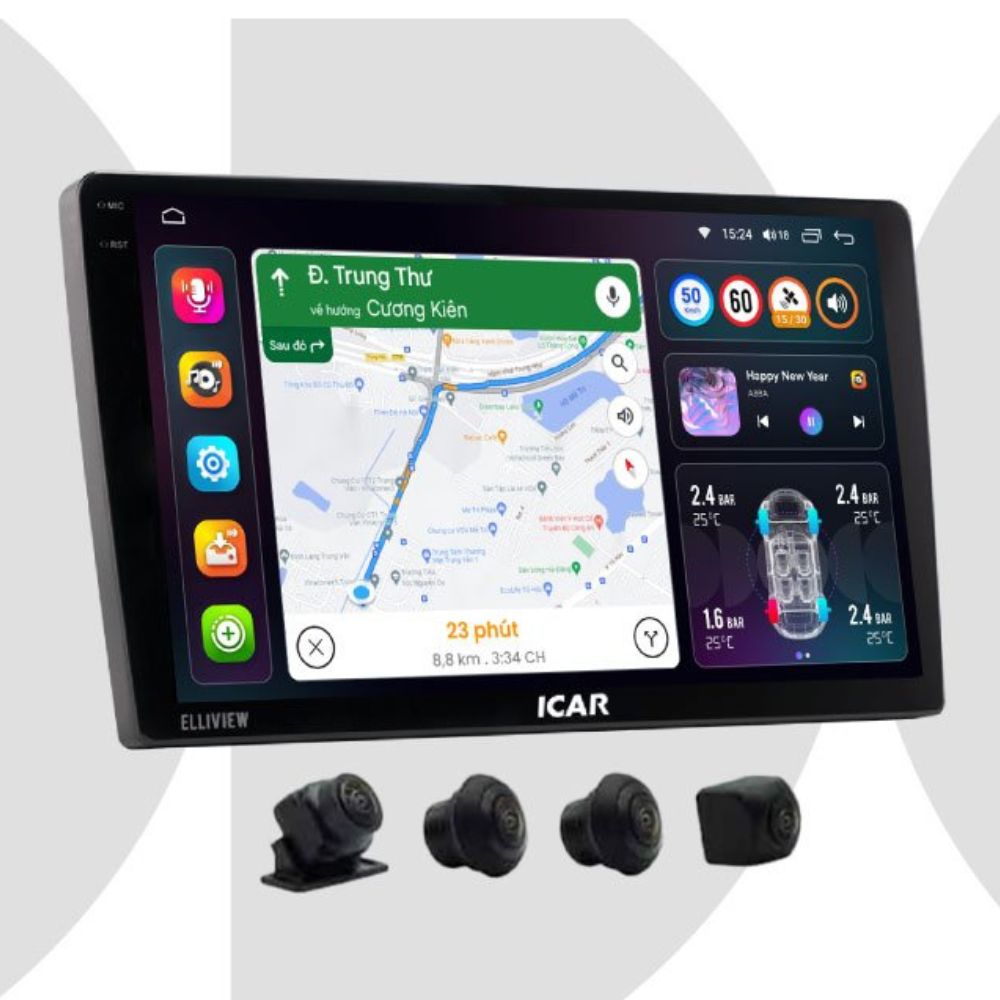 Màn Hình Android Xe Ô Tô Liền Cam 360 Elliview S5 Basic 2