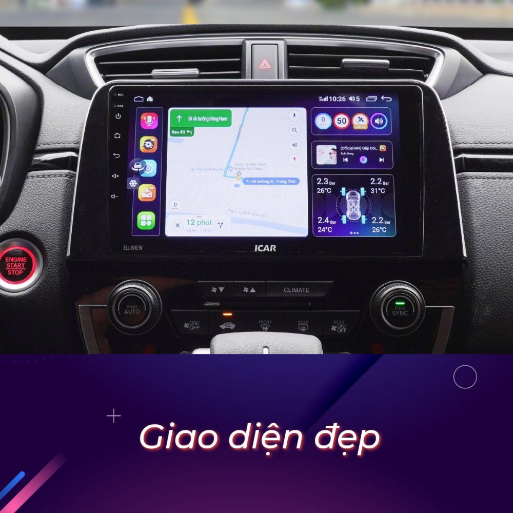 Màn Hình Android Xe Ô Tô Liền Cam 360 Elliview S5 Basic 3