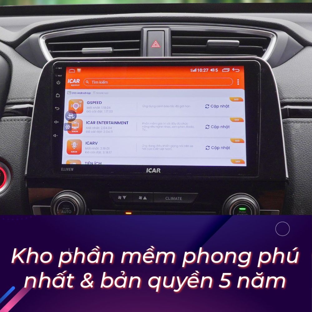 Màn Hình Android Xe Ô Tô Liền Cam 360 Elliview S5 Basic 4