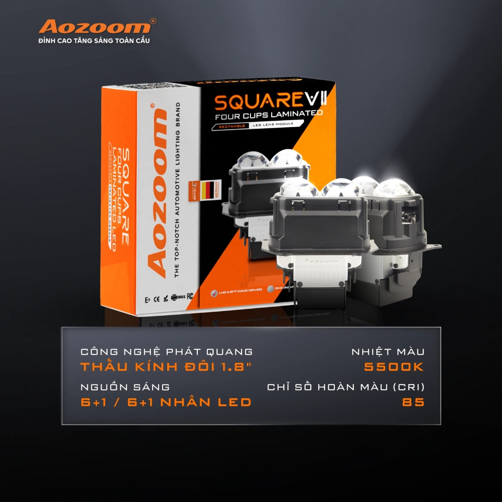 Bi Led Cho Oto Square V2 - Aozoom 