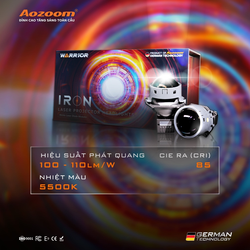 Đèn Bi Pha Ô Tô Laser Iron Light - Aozoom 