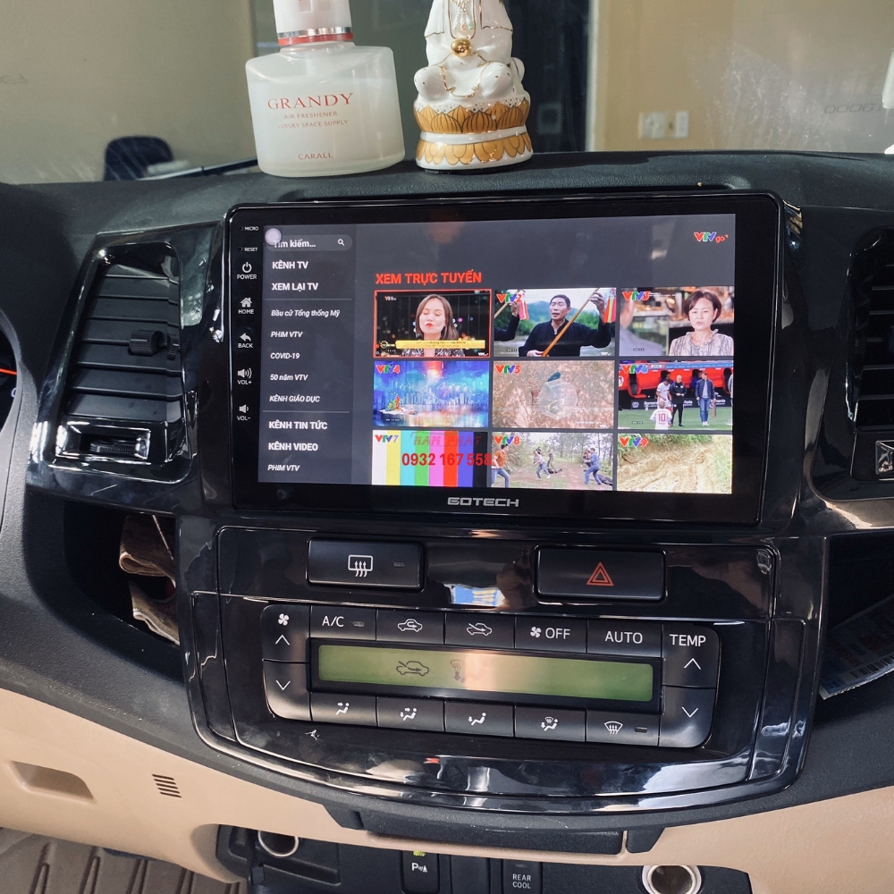 Màn Hình Android Ô Tô Gotech Toyota Fortuner Chính Hãng Chất Lượng 